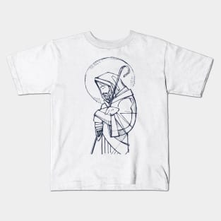 Jesus Christ Good Shepherd ink illustration Kids T-Shirt